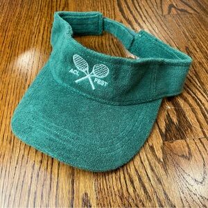 Green ACL Fest Tennis Visor Terrycloth